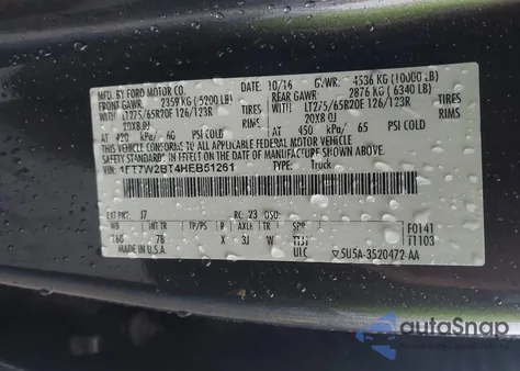 2017 Ford F-250 Platinum из США, поврежденный, VIN 1FT7W2BT4HEB51261